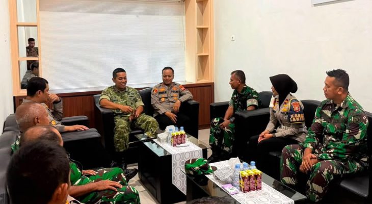 Perkuat Sinergitas, Kapolres Halmahera Tengah Berkunjung ke Dandim 1512 Weda