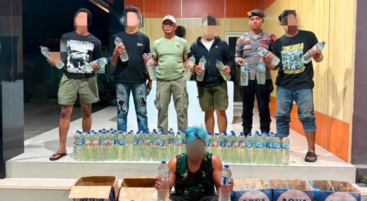 Polres Ternate Razia 210 Botol Cap Tikus di Kalumata