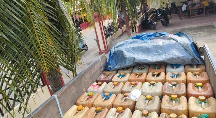 Polsek Weda Tengah Hentikan Penyelundupan 1,55 Ton Pertamax dari Sofifi ke Weda