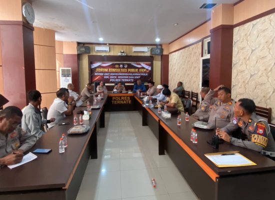 Peredaran Miras dan Pesta Ronggeng Paling Dikeluhkan saat Polres Ternate Gelar Forum Konsultasi Publik