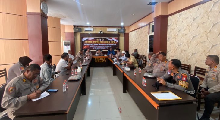 Peredaran Miras dan Pesta Ronggeng Paling Dikeluhkan saat Polres Ternate Gelar Forum Konsultasi Publik