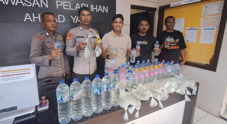 Langsung Action setelah Jabat Kapolsek Ahmad Yani Ternate, Nizham Sita Miras di Atas Kapal
