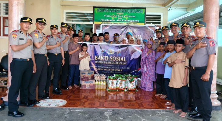 Resimen Parakrama Pradhana SIP Angkatan 56 Polda Malut Gelar Bakti Sosial di Panti Asuhan Qur’ani