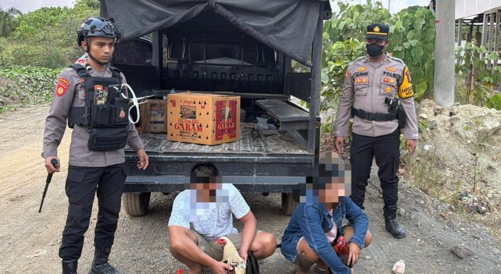 Polsubsektor Weda Tengah Tangkap 5 Pelaku Judi Sabung Ayam