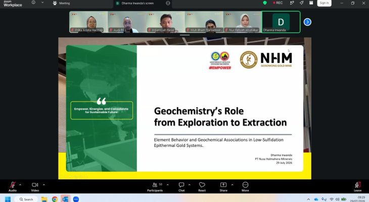 Superintendent NHM Kupas Peran Geokimia dari Eksplorasi hingga Ekstraksi dalam Webinar MGEI-SC UNG