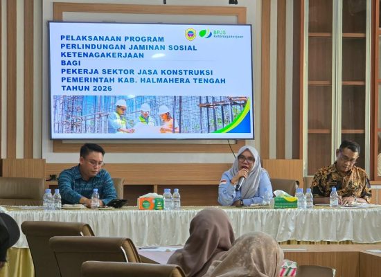 Pemkab Halmahera Tengah dan BPJS Ketenagakerjaan Perkuat Perlindungan Pekerja Jasa Konstruksi