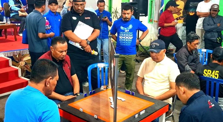 Demokrat Cup Maluku Utara Resmi Dibuka, 512 Pasangan Adu Strategi di Meja Domino