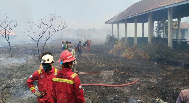 Respons Cepat, ERT NHM Tangani Kebakaran di Perkebunan Warga Desa Makaeling Kao Teluk