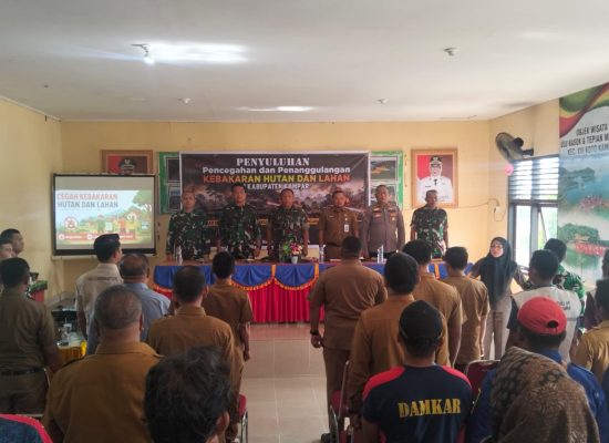 Cegah Karhutla, Mabes TNI dan Seskoad LXVIII Sosialisasikan Pencegahan kepada Masyarakat di Kampar