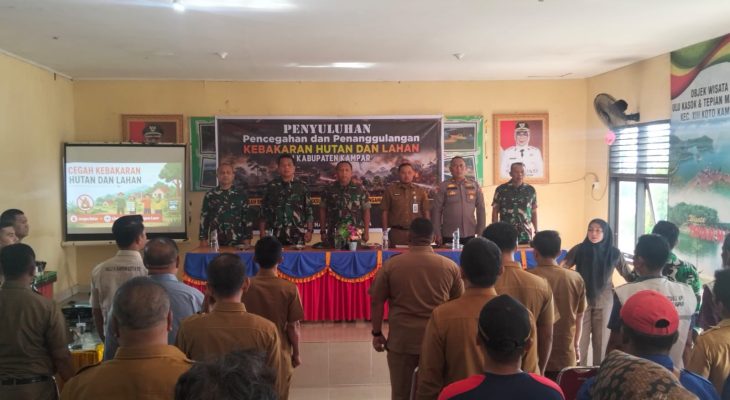Cegah Karhutla, Mabes TNI dan Seskoad LXVIII Sosialisasikan Pencegahan kepada Masyarakat di Kampar