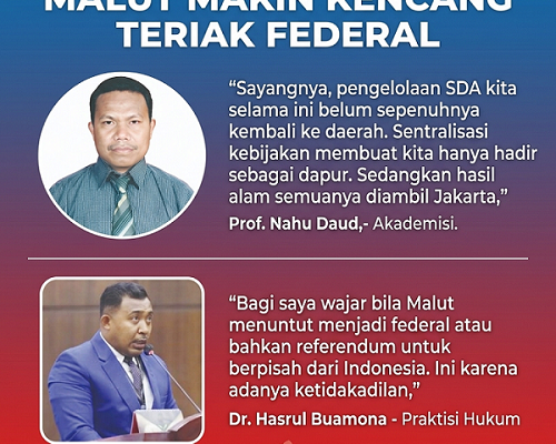 Malut Makin Kencang Teriak Federal