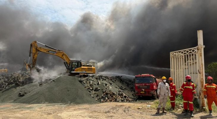 PT IWIP Tanggapi Kebakaran Ban Bekas di Area Penampungan Kilometer 12