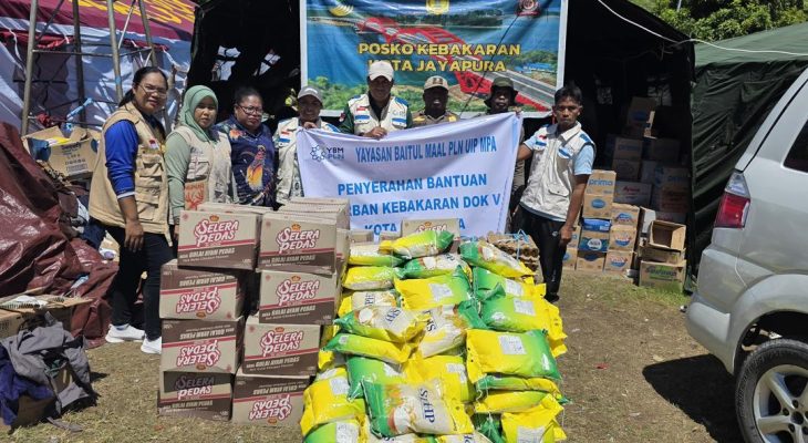 YBM PLN UIP MPA Salurkan Bantuan untuk Korban Kebakaran Dok IX Kota Jayapura