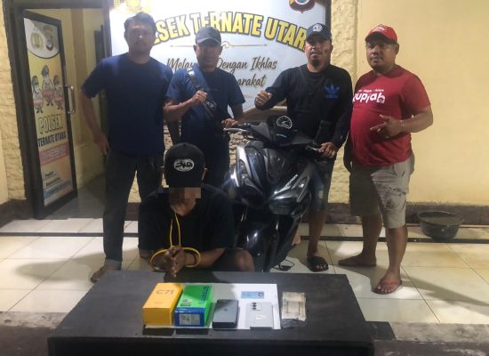Curi Handphone di Ternate, Pria Asal Halmahera Selatan Diringkus Polsek Ternate Utara