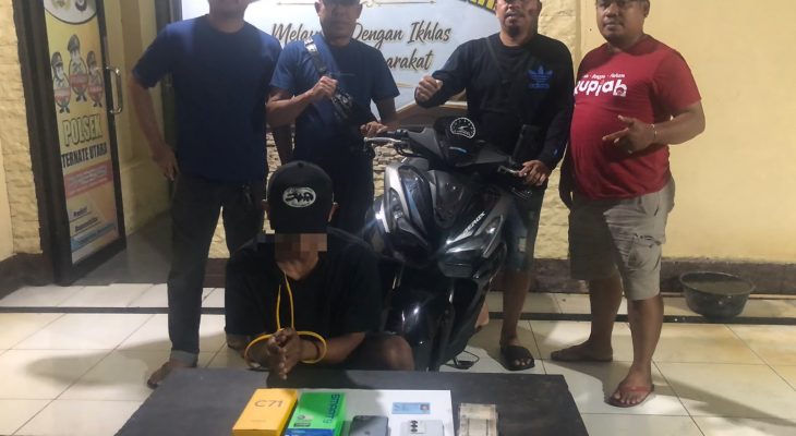 Curi Handphone di Ternate, Pria Asal Halmahera Selatan Diringkus Polsek Ternate Utara