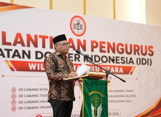 Sekprov Maluku Utara Dorong IDI Perkuat Pelayanan Kesehatan hingga di Daerah
