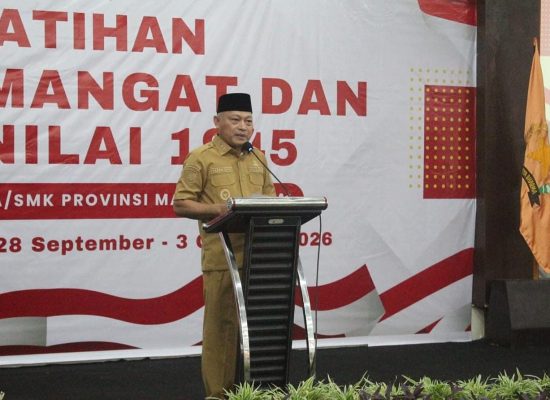 Wagub Sarbin Buka Pelatihan JSN 45, Kepsek Diminta Jadi Benteng Karakter