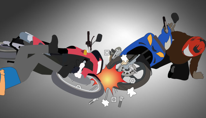 ilustrasi kecelakaan motor