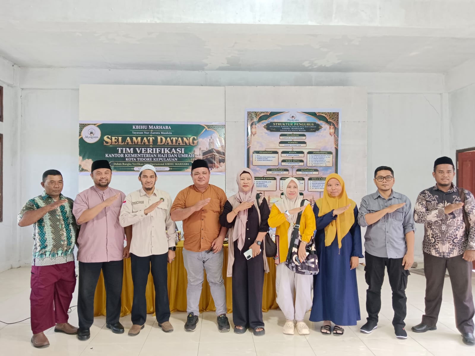 Foto bersama tim verifikasi usai pembimbingan