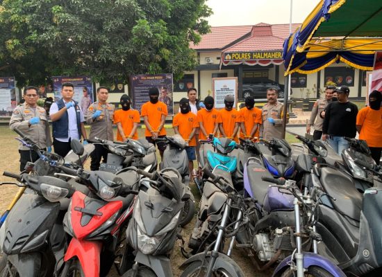 Polres Halut Bongkar Jaringan Curanmor, 44 Motor Berhasil Diamankan