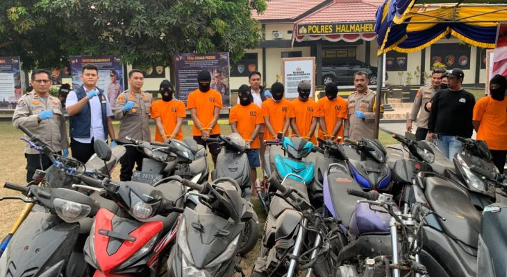 Polres Halut Bongkar Jaringan Curanmor, 44 Motor Berhasil Diamankan
