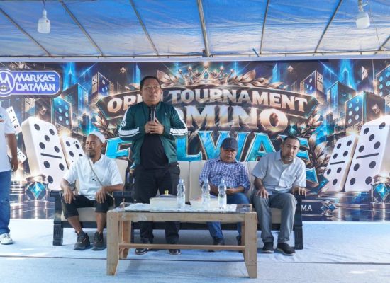 Sekda Ternate Buka Open Tournament Domino Faluwe 2026, Dua Motor Jadi Hadiah Utama