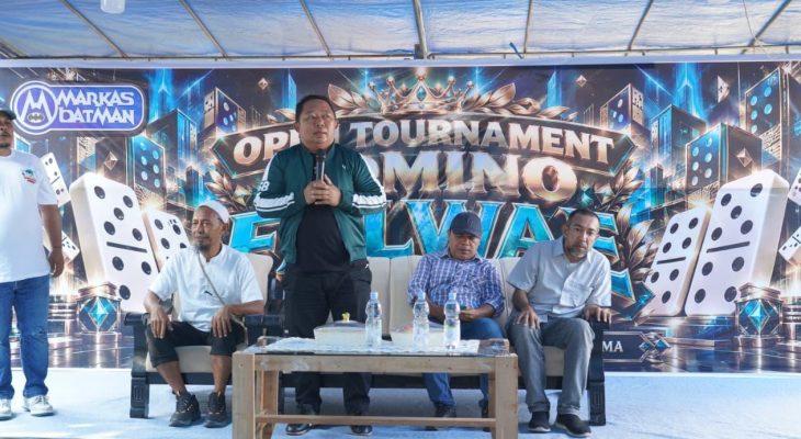 Sekda Ternate Buka Open Tournament Domino Faluwe 2026, Dua Motor Jadi Hadiah Utama