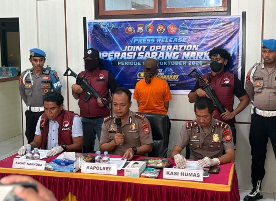 Polres Halteng Tetapkan Perempuan 30 Tahun Tersangka Kasus Ganja 80,20 Gram