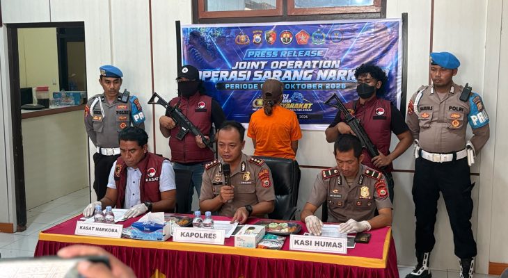 Polres Halteng Tetapkan Perempuan 30 Tahun Tersangka Kasus Ganja 80,20 Gram