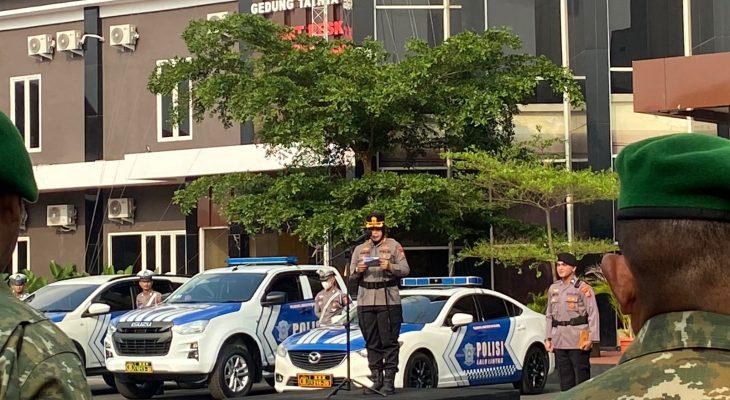 Apel Operasi Patuh Kie Raha, Kapolres Ternate Ingatkan Masyarakat Disiplin Berlalu Lintas