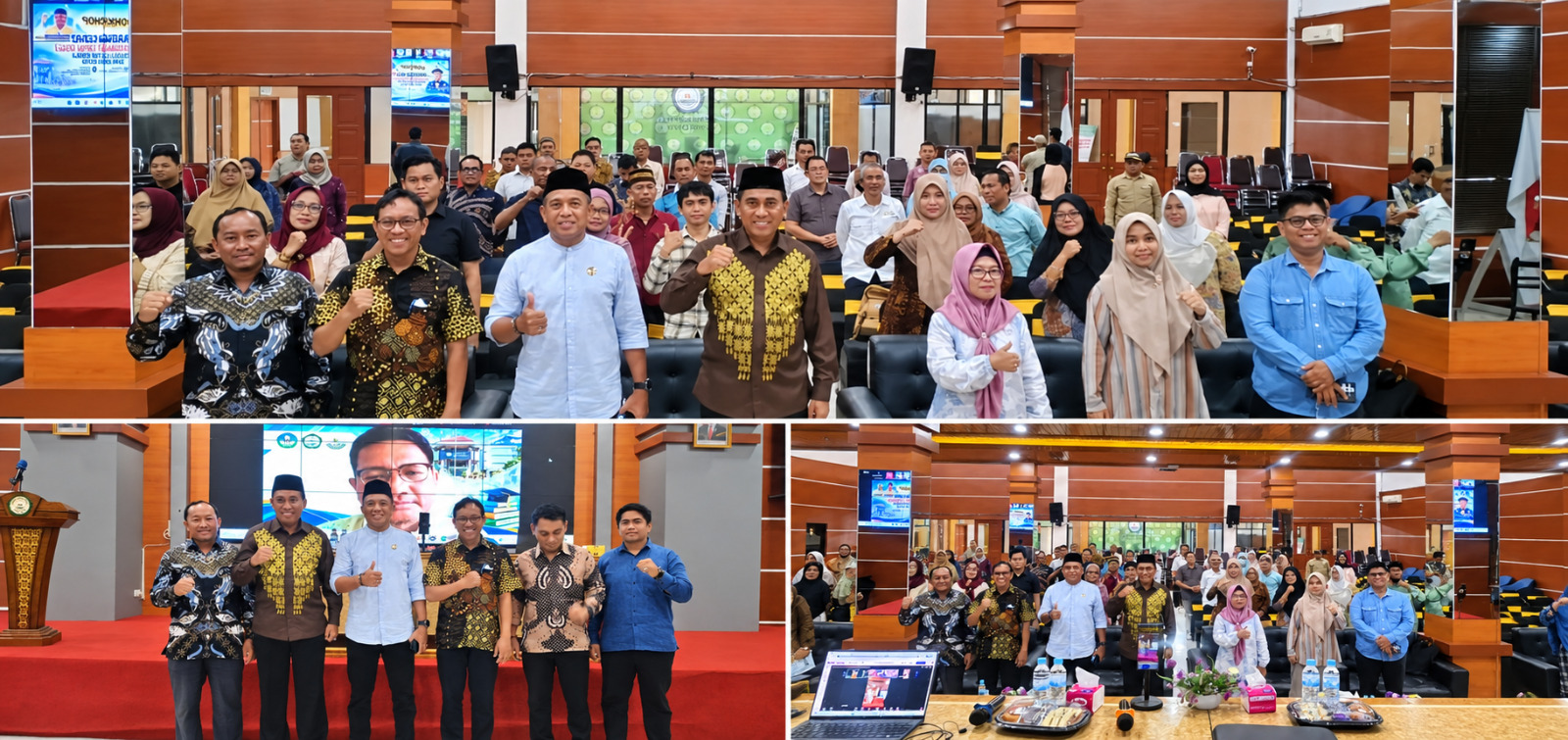 Pose bersama para dosen yang mengikuti Workshop Strategi Cepat Penyusunan Topik Riset Menuju Lektor Kepala dan Guru Besar. Kegiatan ini digelar LPPM Unkhair, Jumat (16/10).